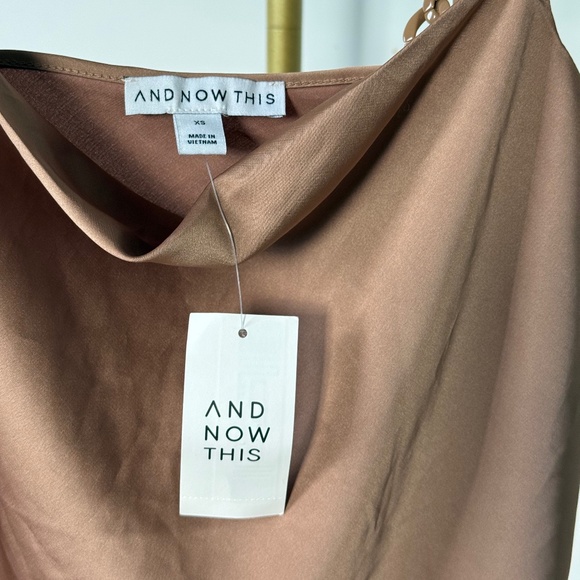 And Now This Satin Chain Strap Cowl Neck Top (NWT) - Picture 7 of 7